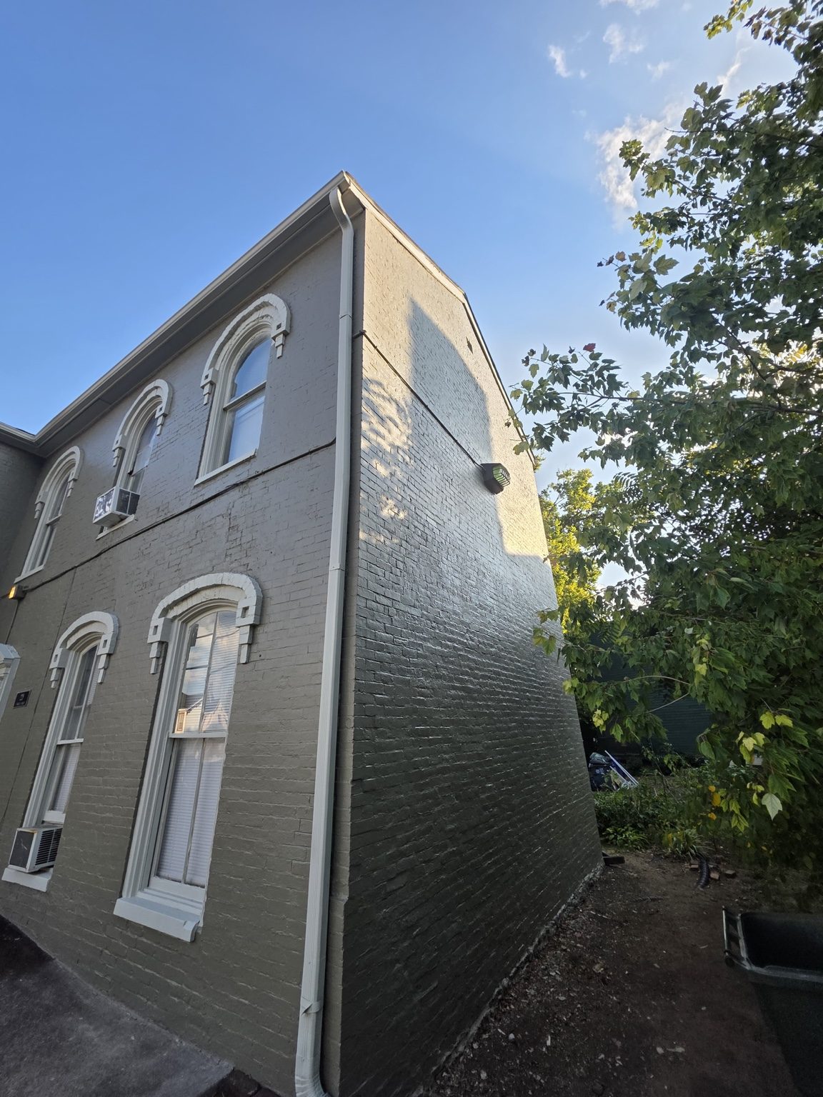 Exterior brick painting project